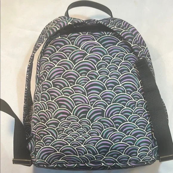Kate Spade Purple and Black Backpack with Scallop Design - Picture 6 of 11